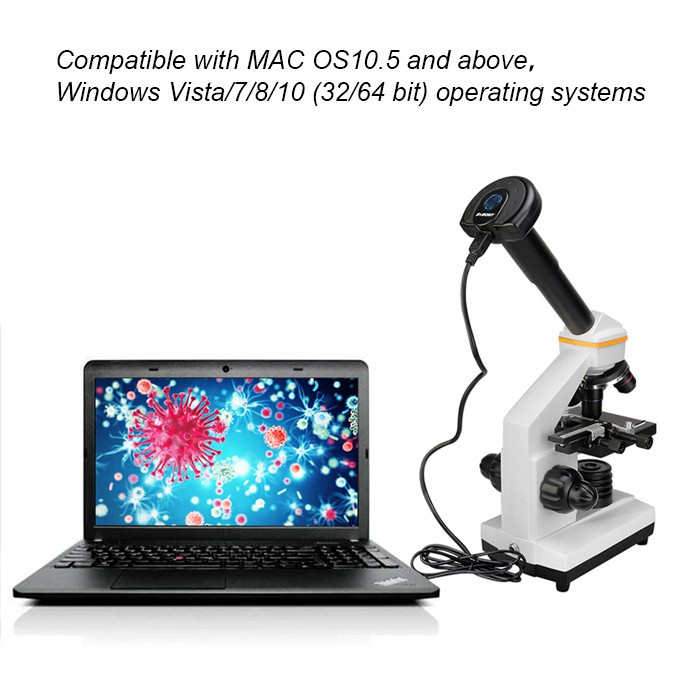 Camera gắn kính hiển vi kỹ thuật số SVBONY SV189 1.3 triệu điểm ảnh USB 2.0 dùng cho chụp ảnh màu và quay video