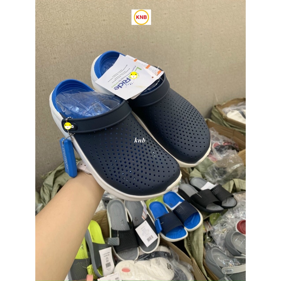 Dép Sục Cross Literide -FREESHIP + Hàng loại 1- Dép Quai Ngang Nam Nữ bít đầu đen xanh chống hôi chân, đi năng đi mưa