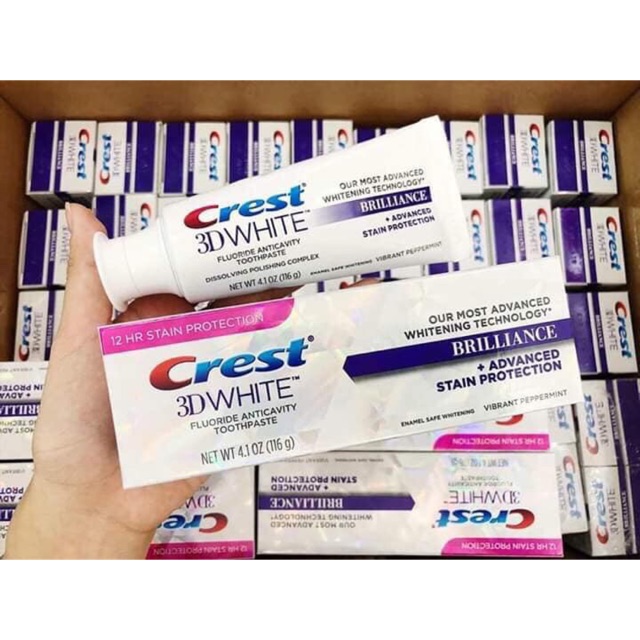 Kem đánh răng 3D crest white sẵn hàng