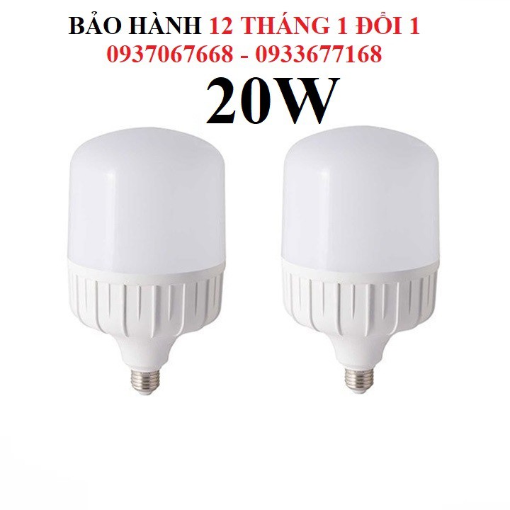 COMBO 02 ĐÈN LED BÚP 20W CAO CẤP SIÊU SÁNG