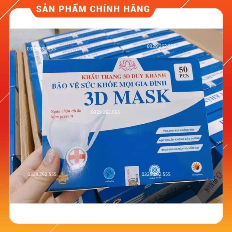 (Chính hãng) Hộp khẩu trang 3D mask công nghệ Nhật 50 cái