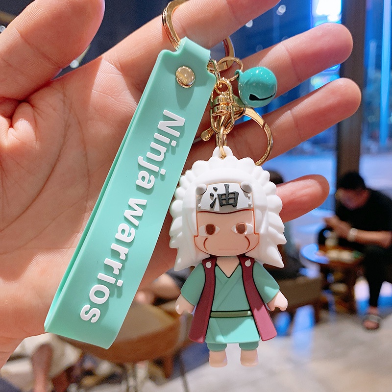 Móc Chìa Khóa Bằng Silica Gel Họa Tiết Hoạt Hình Naruto Akatsuki Kakashi Itachi Sasuke