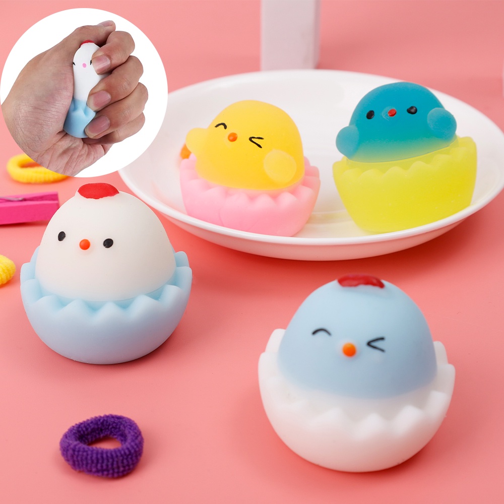 Đồ Chơi Bóp Giảm Căng Thẳng Tạo Hình Chú Gà Phục Sinh Dễ Thương