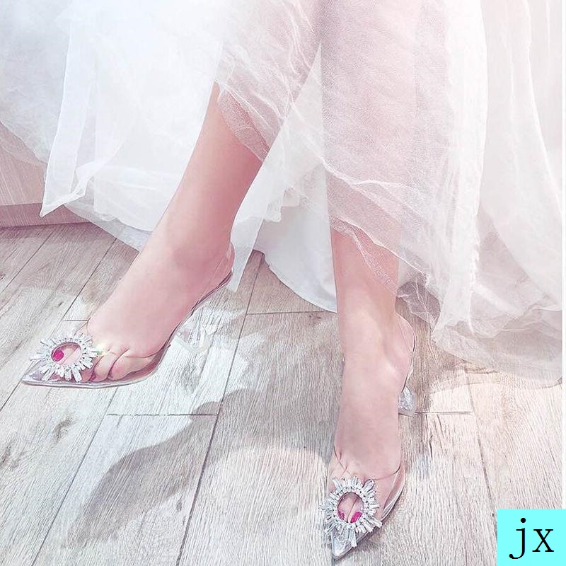 Giày sandal cao gót có cỡ lớn thời trang sành điệu dành cho nữ 4142