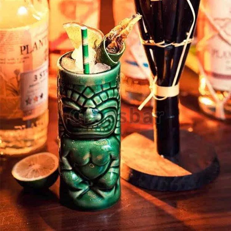 Cốc Uống Cocktail Bằng Gốm Sứ Phong Cách Hawaii Cổ Điển