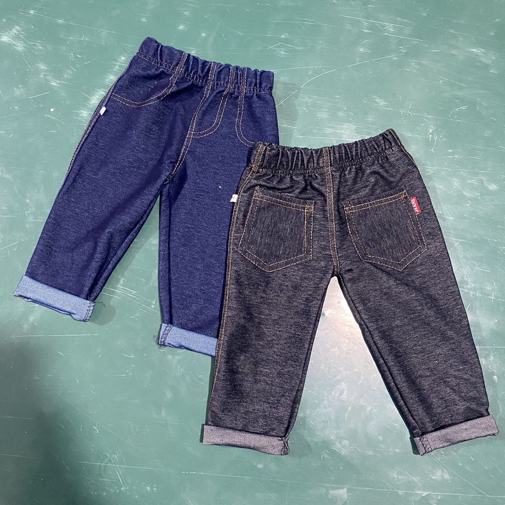 Quần dài giả jean, giả bò cho bé trai, bé gái co giãn, thoải mái vận động size từ 30-40kg
