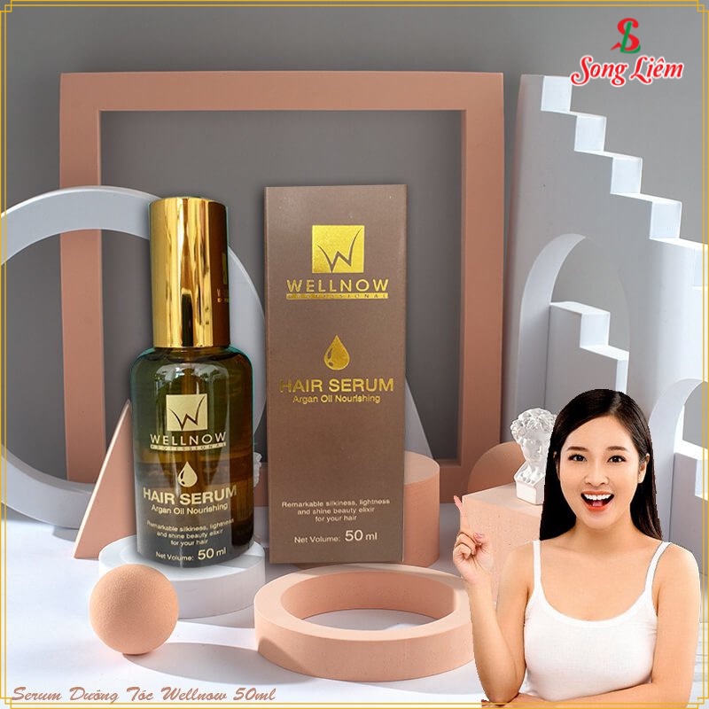 Tinh dầu dưỡng tóc, serum dưỡng tóc bóng và giữ nếp tóc hương nước hoa Wellnow Hair Serum 50ml NPP Songliemshop