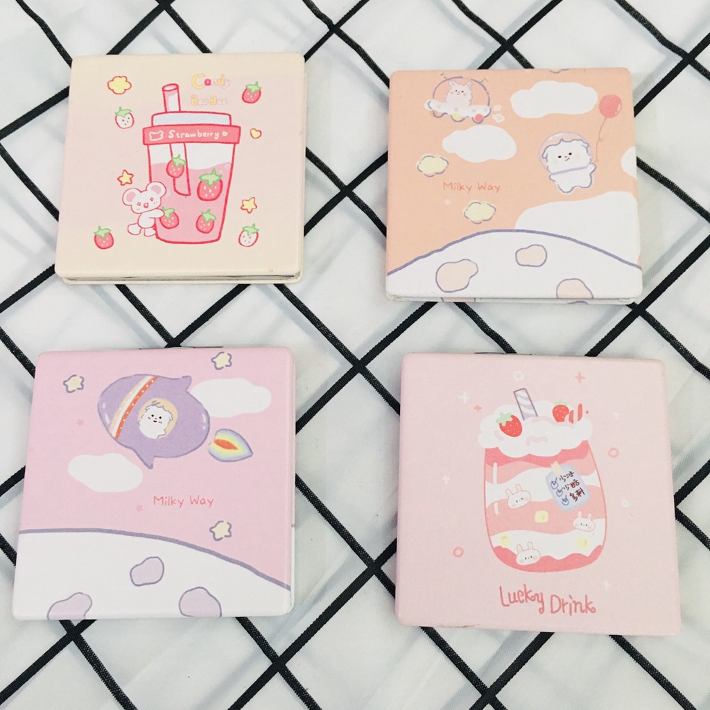 Gương mini 2 mặt cầm tay kute đẹp