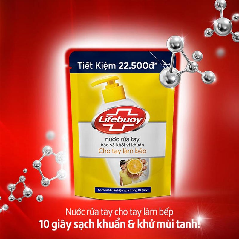 Nước Rửa Tay Lifebuoy Bảo Vệ Da Khỏi Vi Khuẩn Dạng Túi 450g