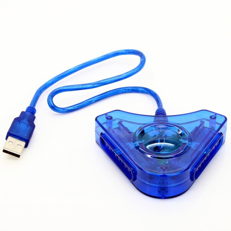 Cổng chuyển Tay PS2 Chơi Trên PC (Xanh dương) - Hàng nhập khẩu