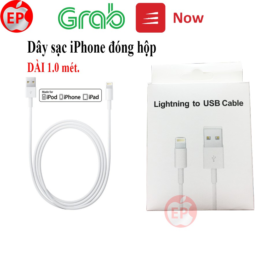 Dây cáp sạc iPhone Lighting đóng hộp CAO CẤP