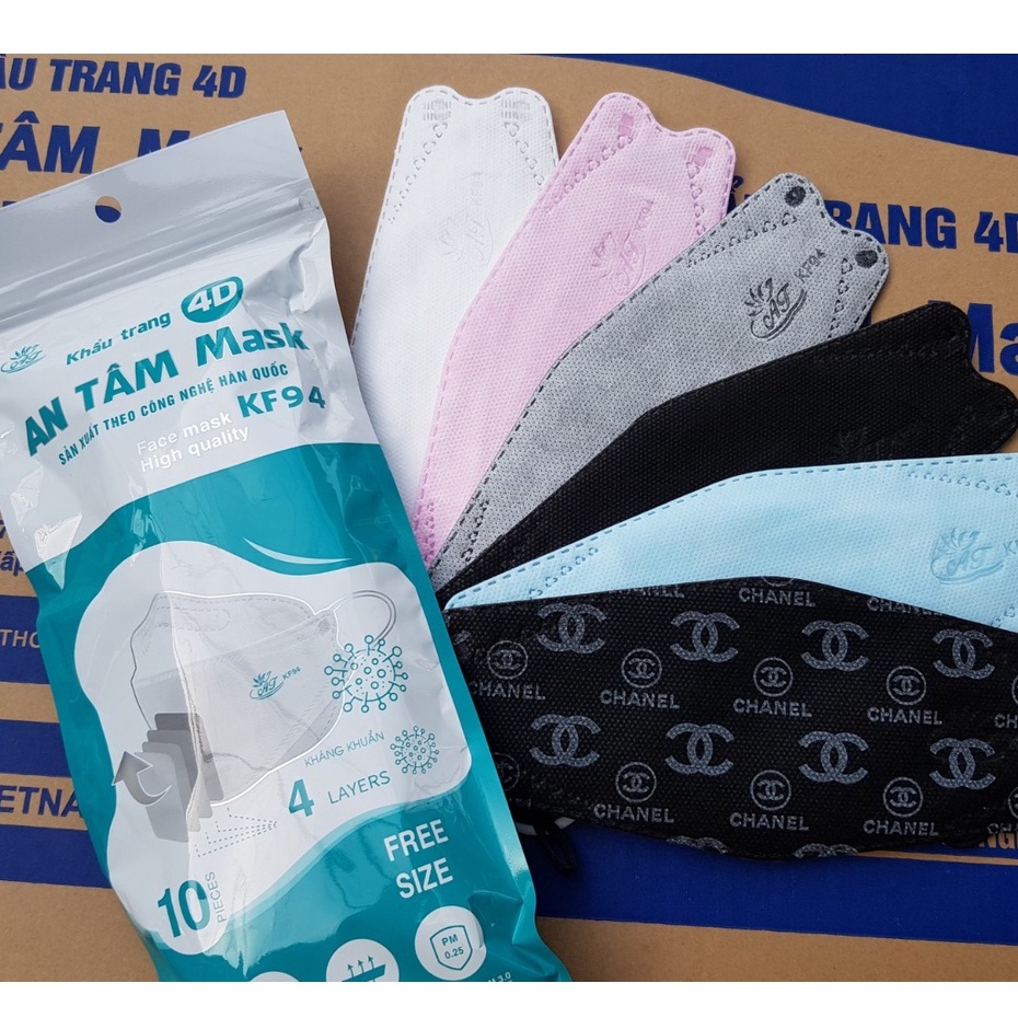 6.  Thùng 300 chiếc khẩu trang KF94 công ty An Tâm, Hàng Việt Nam chất lượng cao, SX tại HCM