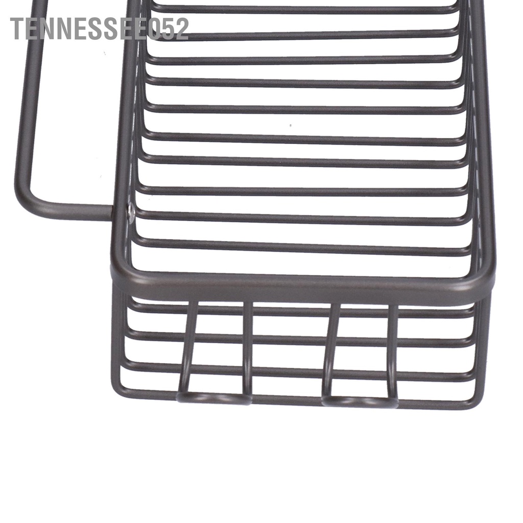 Tennessee052 Kệ giỏ đựng đồ trong phòng tắm bằng hợp kim nhôm không thấm nước Hình chữ nhật màu xám có móc treo 40cm