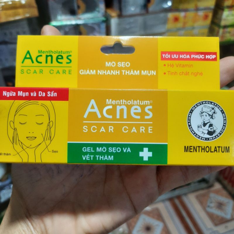 gel acnes mụn, thâm màu vàng 12g