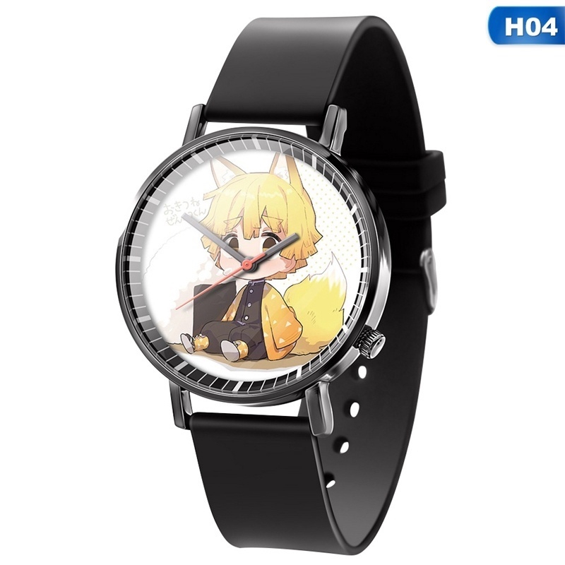 Đồng Hồ Quartz Dây Da Mặt Hình Nhân Vật Anime