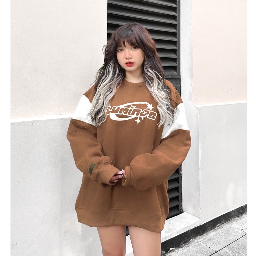 Áo Sweater dài tay Luminos Signature, Áo nỉ dài tay Unisex form rộng, Brand Luminos