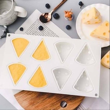 Khuôn silicon hình phô mai 3D là thạch rau câu/pudding cho bé
