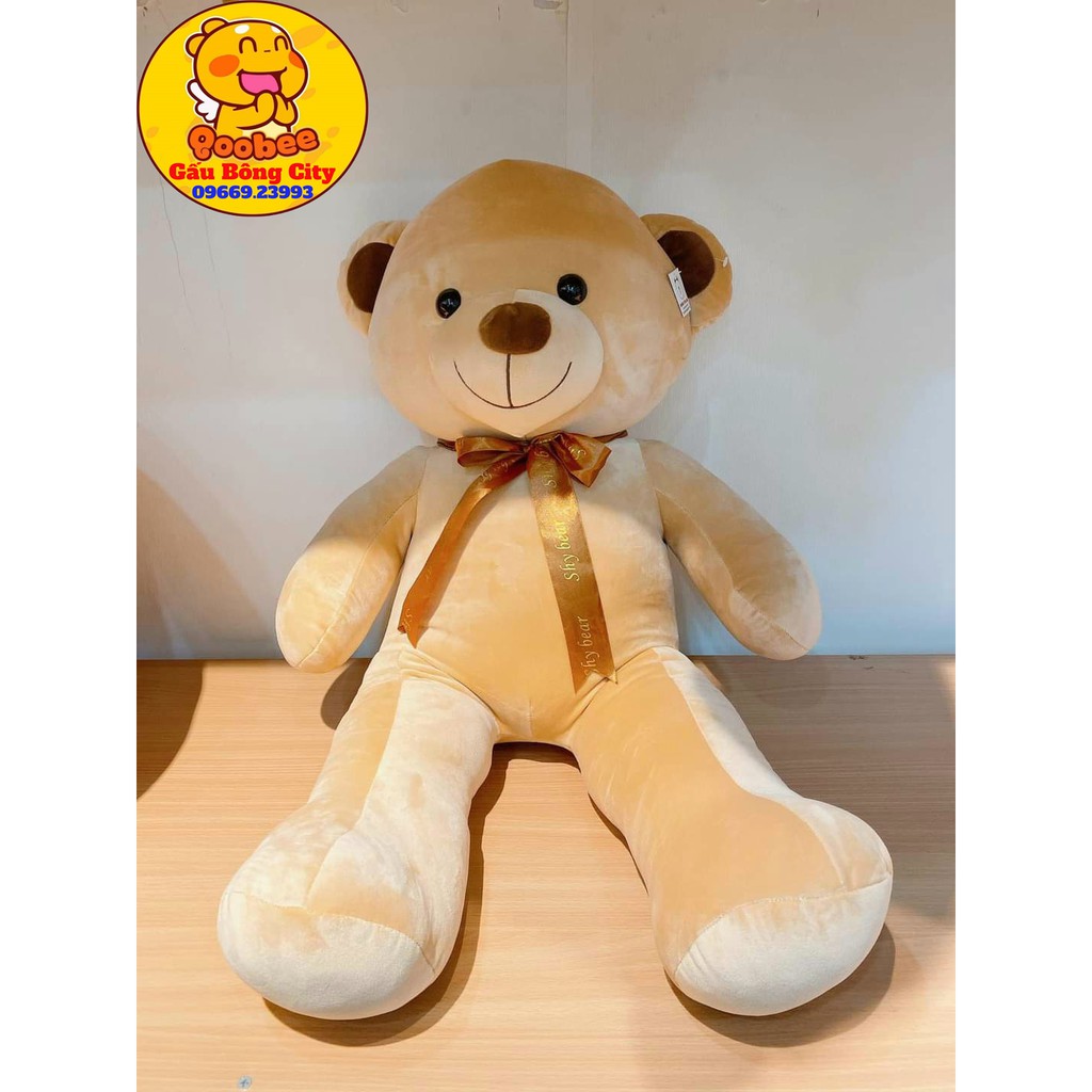 Gấu Bông Teddy vải co dãn 4 chiều Đủ cỡ đeo nơ