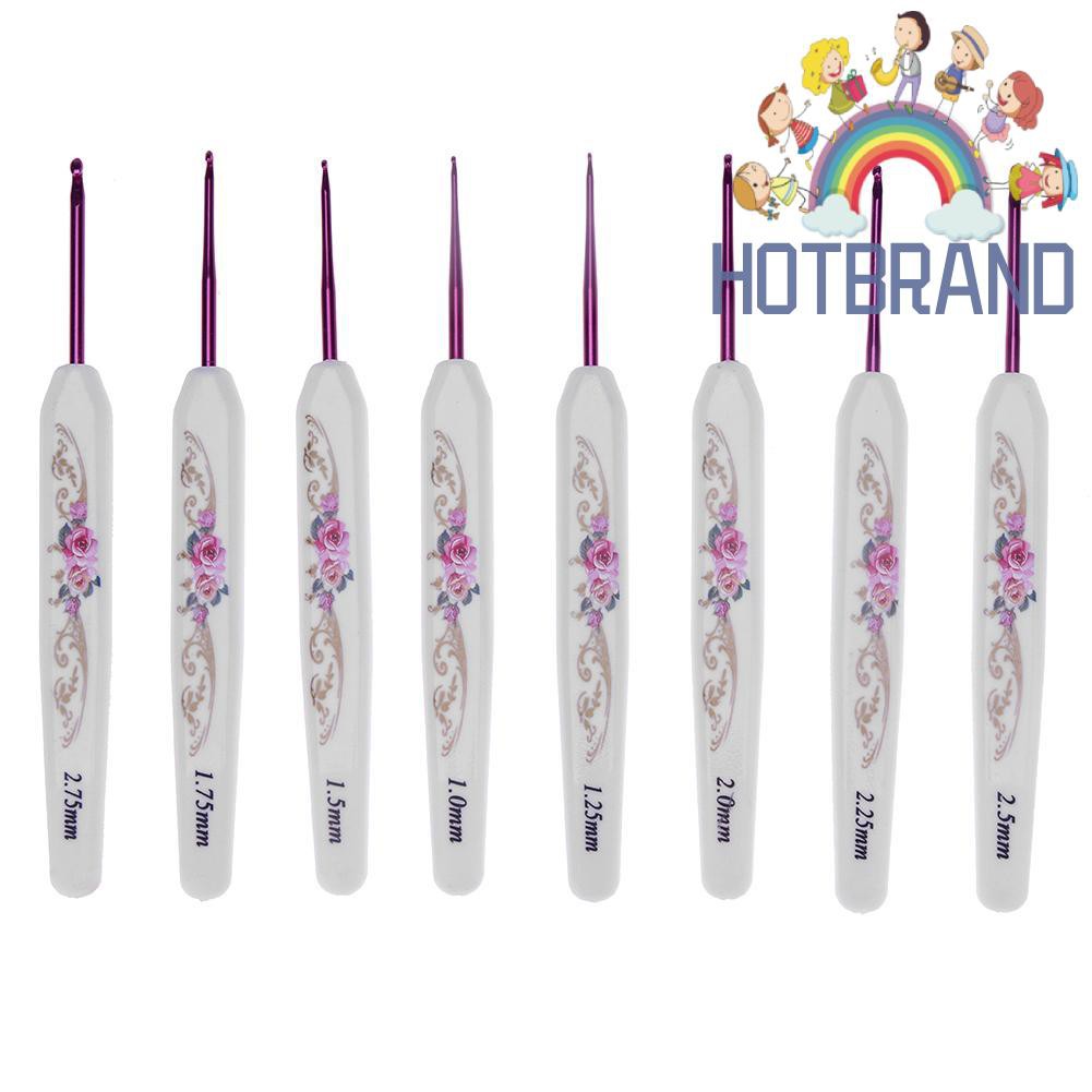 Set 8 kim đan móc len có tay cầm bằng nhôm mềm mại