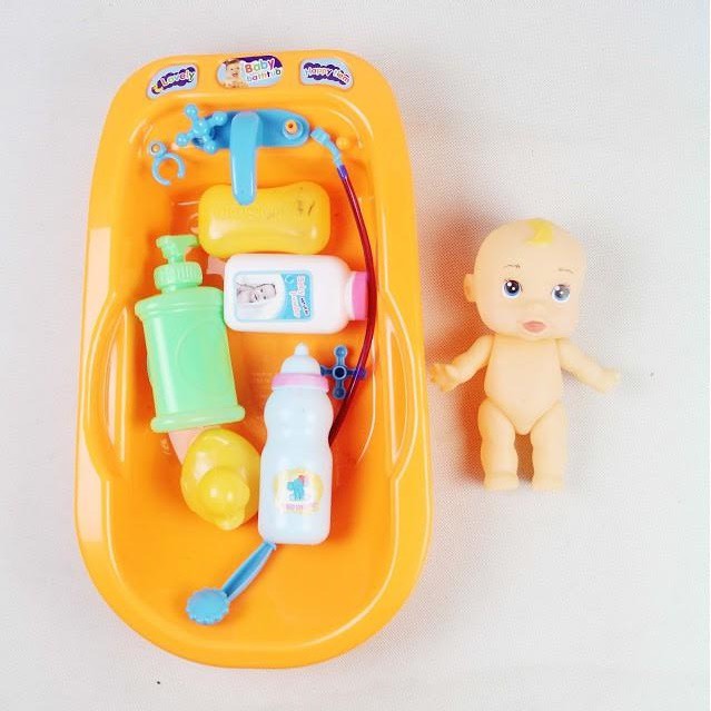 Bộ đồ chơi Bồn Tắm Búp Bê LONG THỦY hàng Việt Nam an toàn cho bé - LICLAC