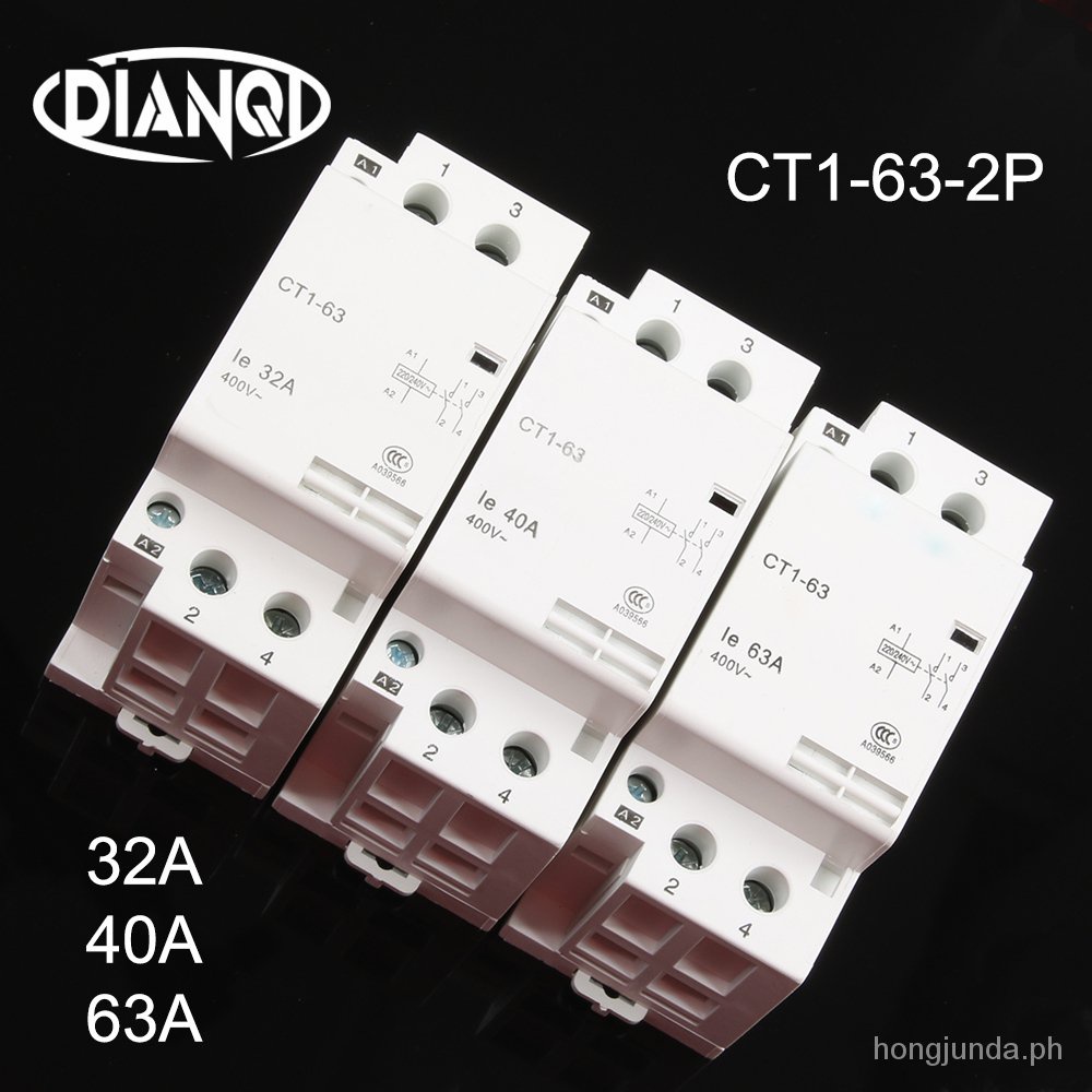 Auxiliar de partida 40A 32A CT1 CT1-63 63A 2P 220V 230V 50or60HZ Din rail Hộ Gia Đình AC Contactor S
