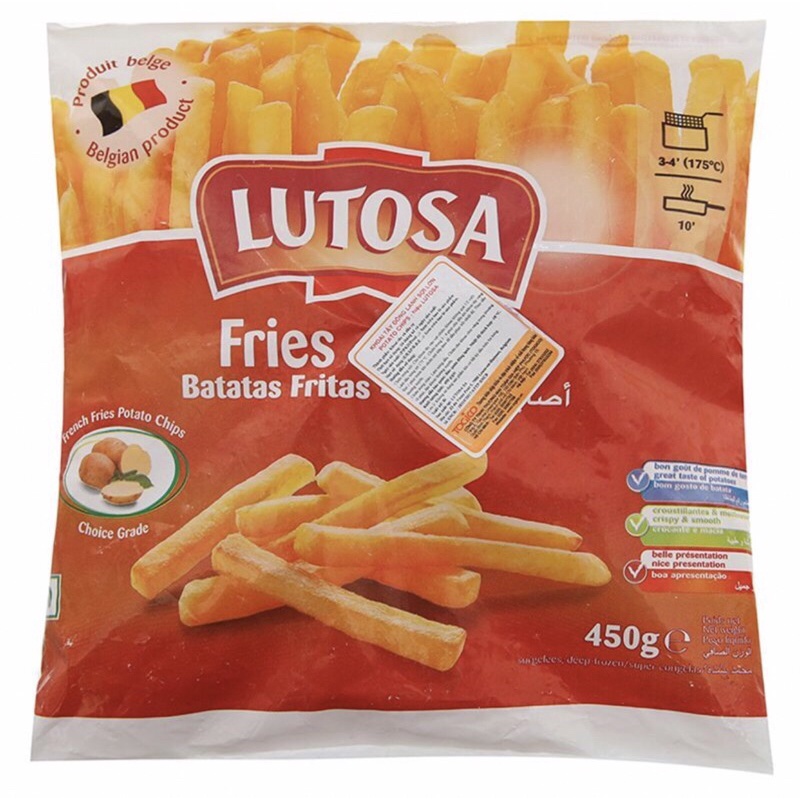 Khoai Tây Đông Lạnh Sợi Lớn Lutosa Gói 450G