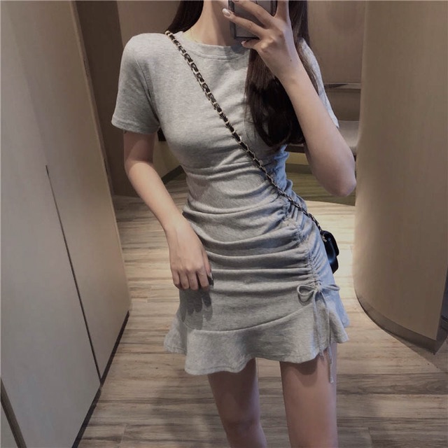 Váy thun đuôi cá dây rút hàng Quảng Châu loại 1