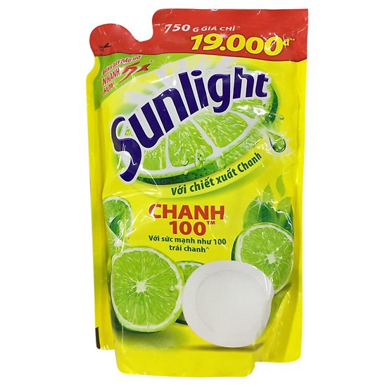 Nước Rửa Chén Sunlight Chanh Dạng Túi (750g)