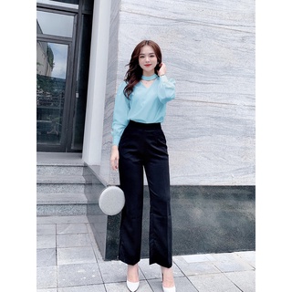 *❣️FREESHIP❣️ Áo Cổ Vòng Kết nút vai