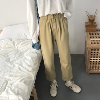 Quần Kaki Cạp Cao Phối Lưng Chun