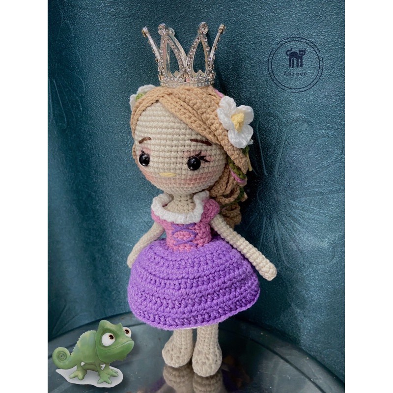 Búp bê móc len Amigurumi cao cấp Rapunzel - Amimee handmade