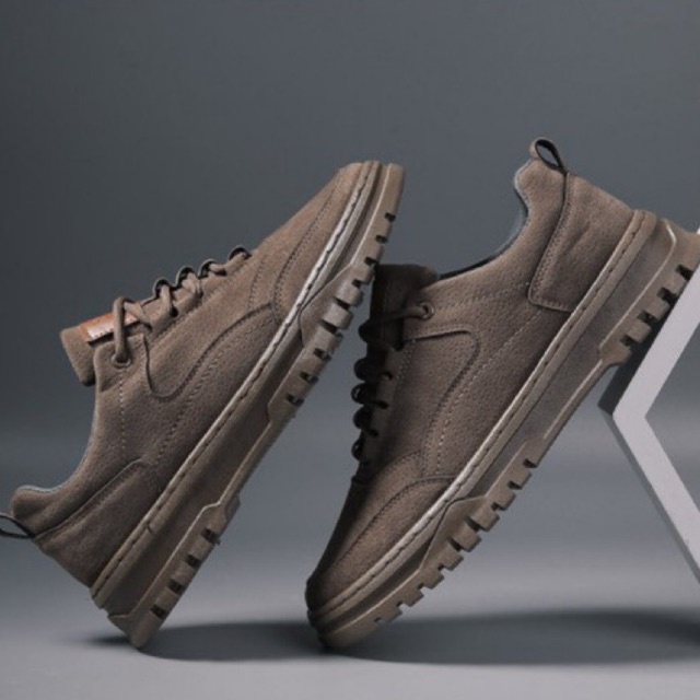 Giày Nam Da Lộn Thời Trang Cao Cấp - Giày Sneaker Nam Da Lộn -  PB004 PBStyle