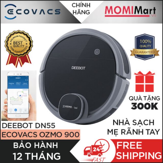 ROBOT HÚT BỤI LAU NHÀ ECOVACS DN55 (HÀNG NEW CHÍNH HÃNG)