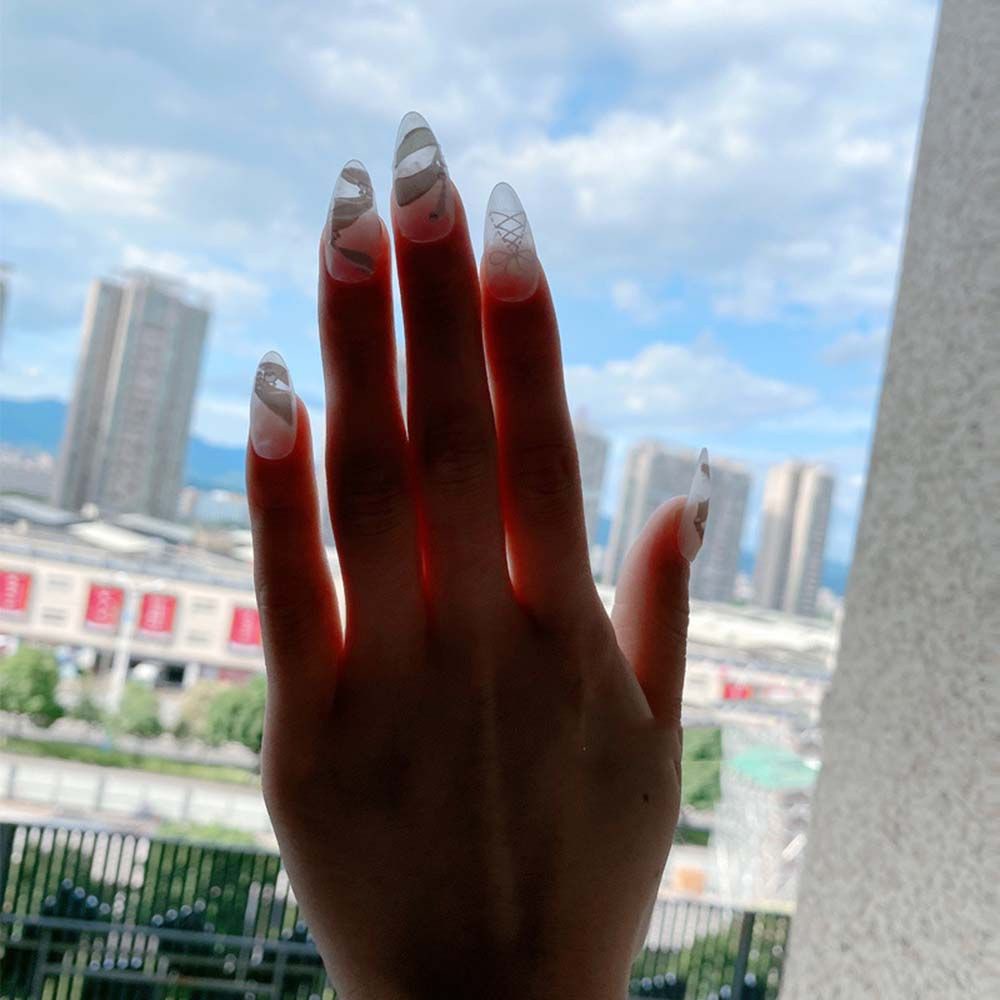 [Hàng mới về] Nhãn dán trang trí móng nghệ thuật họa tiết kiểu ruy băng 3D thanh lịch độc đáo