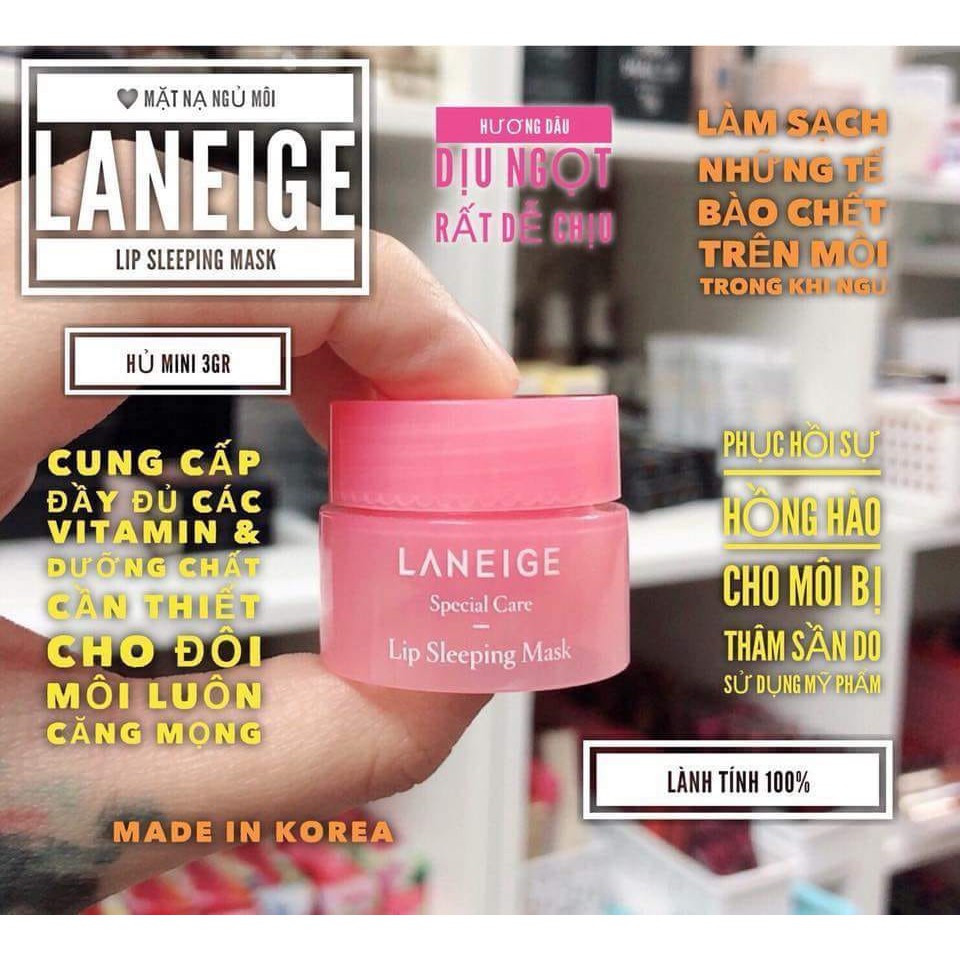 Mặt nạ ngủ môi laneige mini