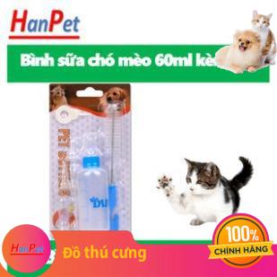 Hanpet.GV- BÌNH SỮA chó mèo bình 150ml+70ml cho chó mèo- bình ti cho chó mèo sơ sinh