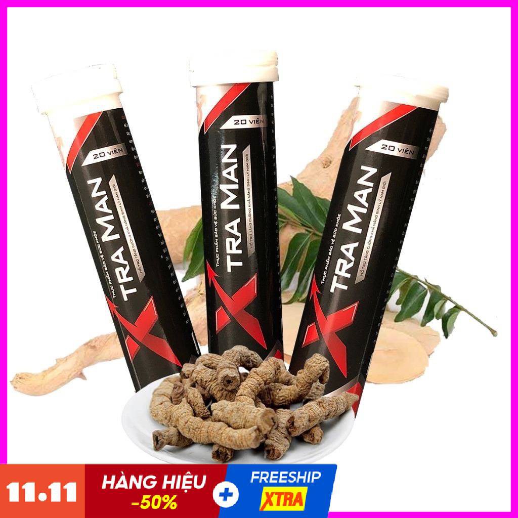Tăng Cường Sinh Lý Nam - 1 Người Khỏe 2 Người Vui Cả Đêm Xtraman - Hộp 20 Viên Sủi