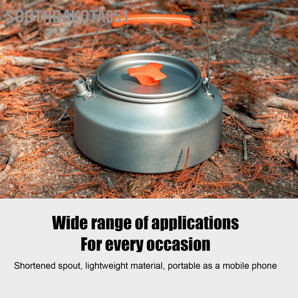 [Hàng Sẵn] Ấm đun nước cắm trại ngoài trời Du Lịch 1.5L sôi nhanh Hợp kim nhôm di động【Southdakota051】