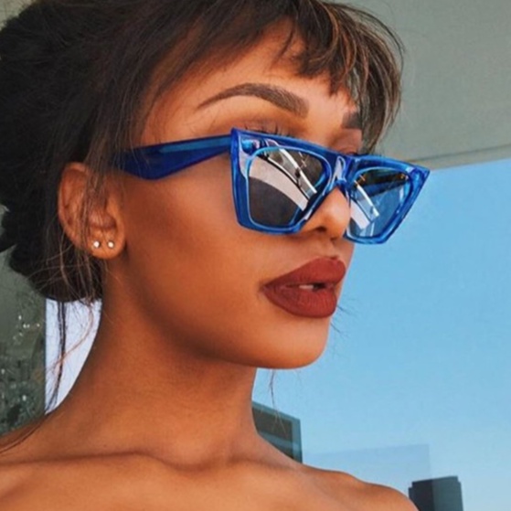 Kính mát mắt mèo nữ gọng kim loại thời trang