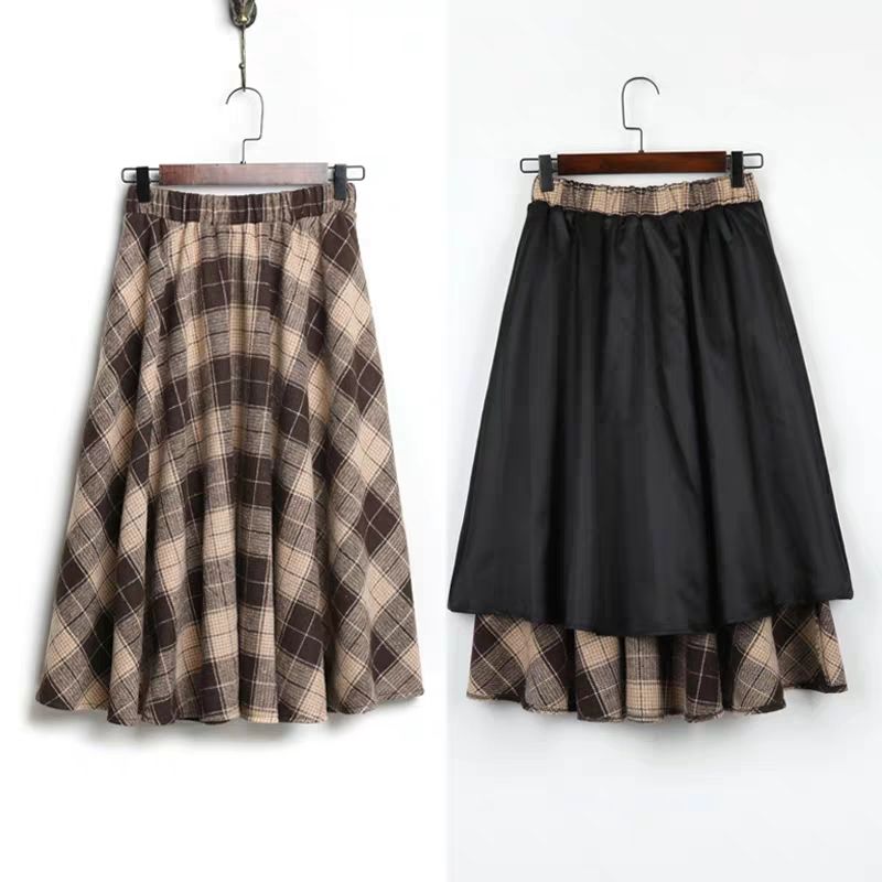 Chân Váy Caro Dài Phong Cách Retro Hợp Thời Trang Cho Nữ