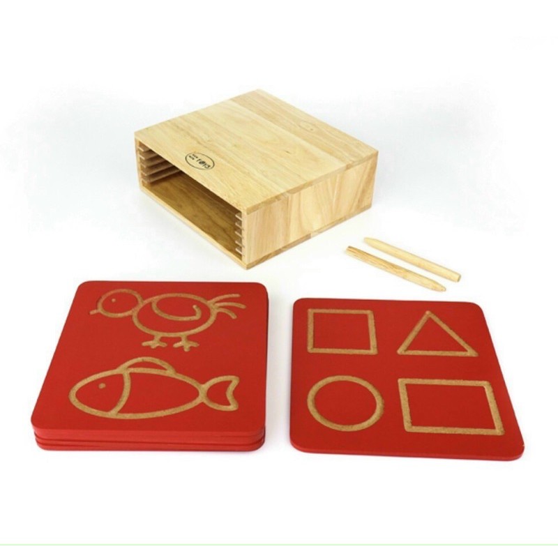 Bộ luyện viết chữ cái, số, con vật và hình khối gỗ Winwin toy