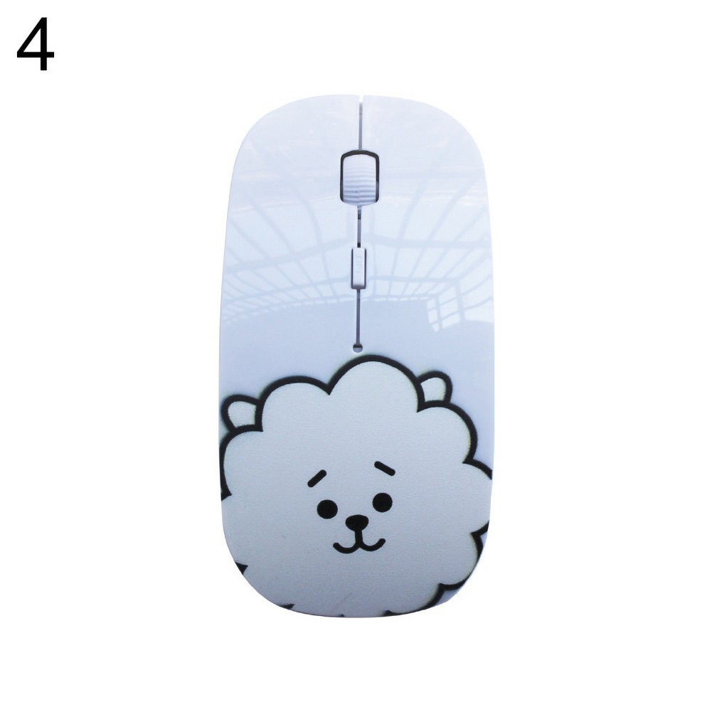 XP_BTS BT21 Chimmy Cooky RJ Mang Notebook Desktop Wireless Mouse for Game Office