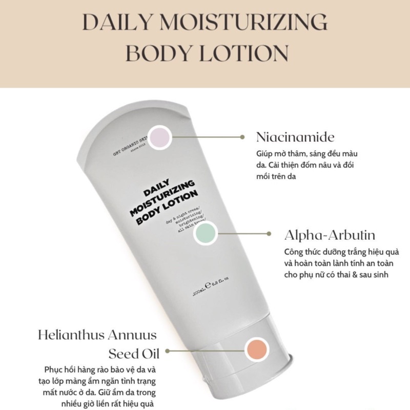 DAILY MOISTURIZING BODY LOTION GBT | BigBuy360 - bigbuy360.vn