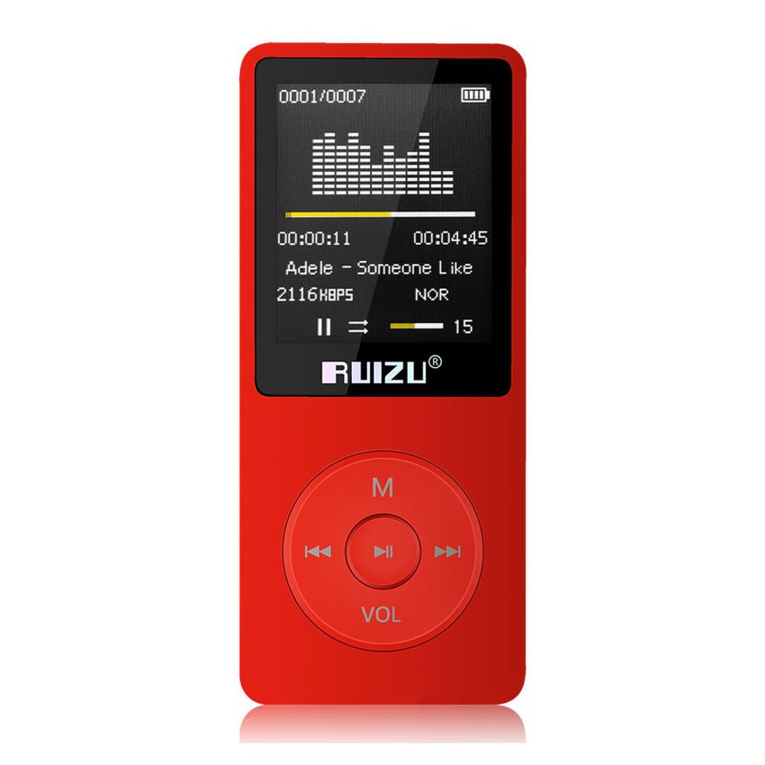 [Tặng tai nghe nhạc] Máy nghe nhạc mp3 RUIZU X02 (Đỏ) 8G