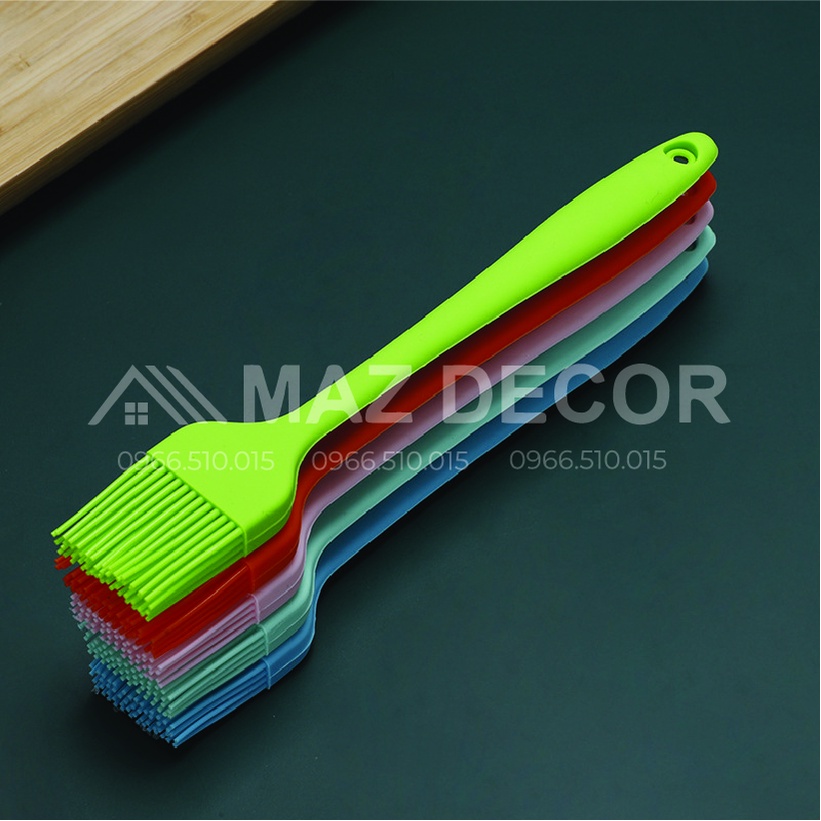 GIÁ SỈ TẠI XƯỞNG Cọ, chổi quét dầu silicon đúc 21cm - Màu sắc ngẫu nhiên Dụng cụ làm bánh: chổi quét dầu mỡ, nước sốt