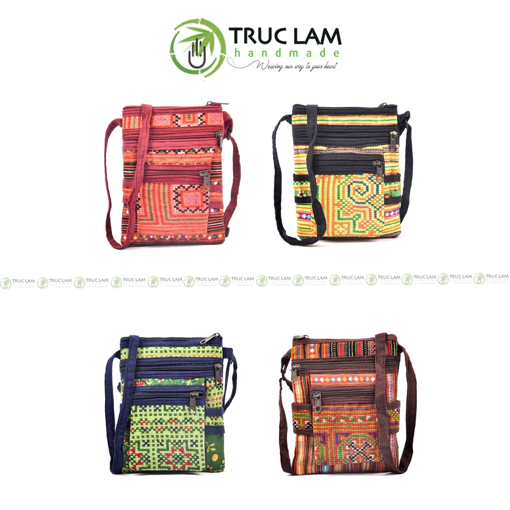 Túi Đeo Chéo Thời Trang Thổ Cẩm Size Nhỏ - Trúc Lâm Handmade