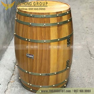 TỦ RƯỢU THÙNG GỖ SỒI TRANG TRÍ