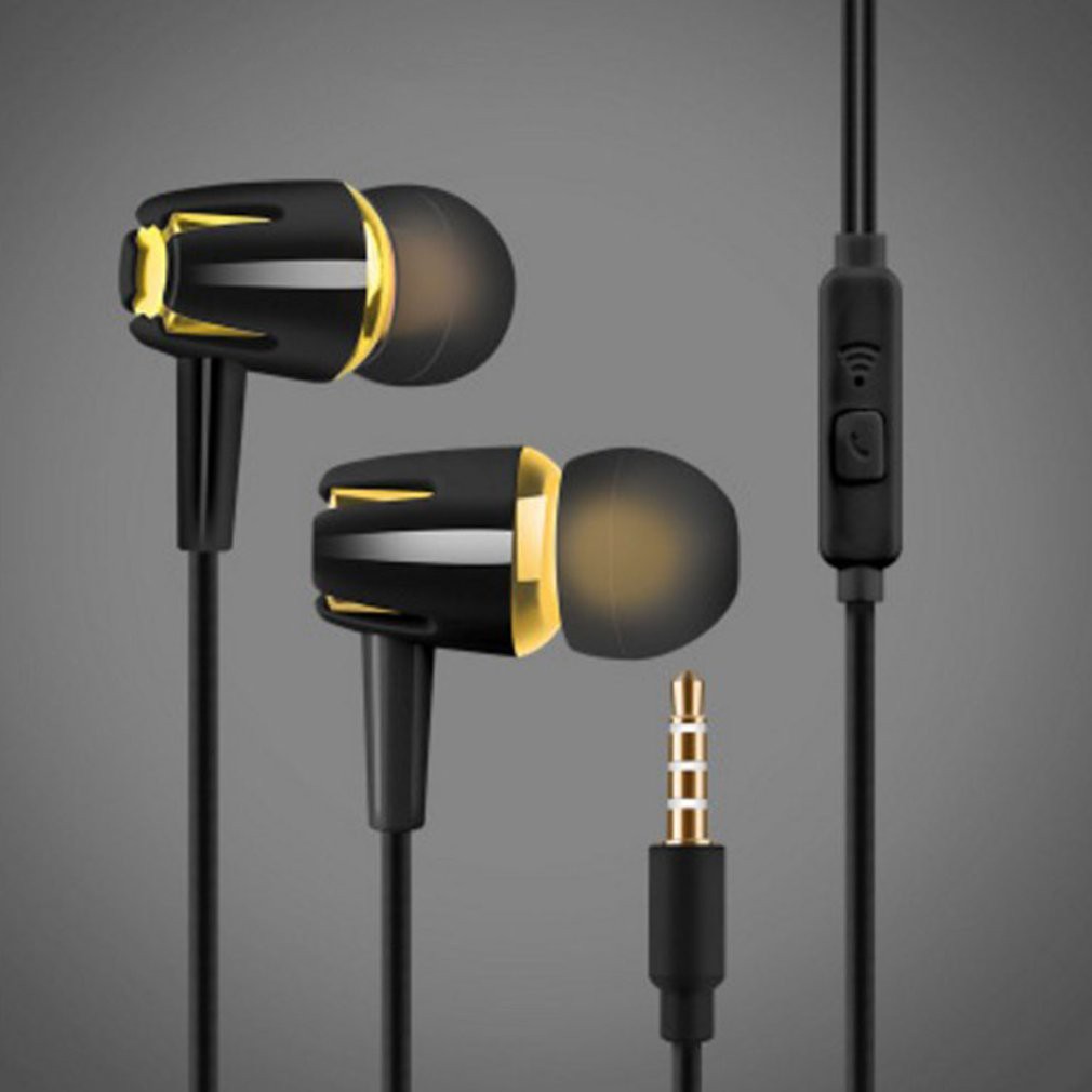 Tai nghe nhét tai có dây âm bass stereo tích hợp mic giắc cắm 3.5mm gọi điện rảnh tay dành cho  Android iOS