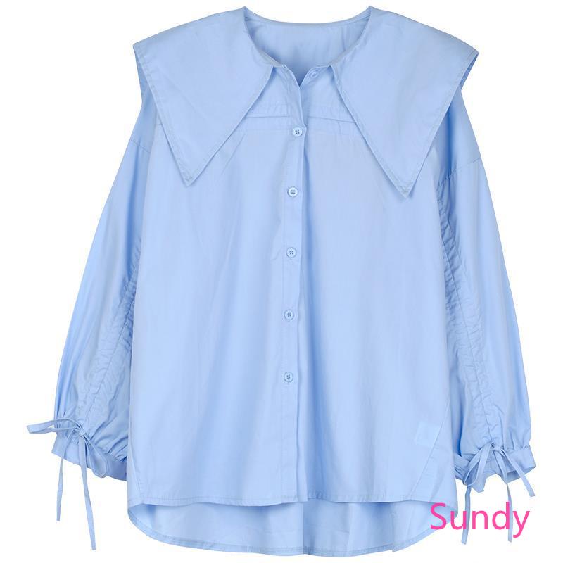 Áo sơ mi nữ tay dài size lớn phong cách Hàn Quốc thời trang