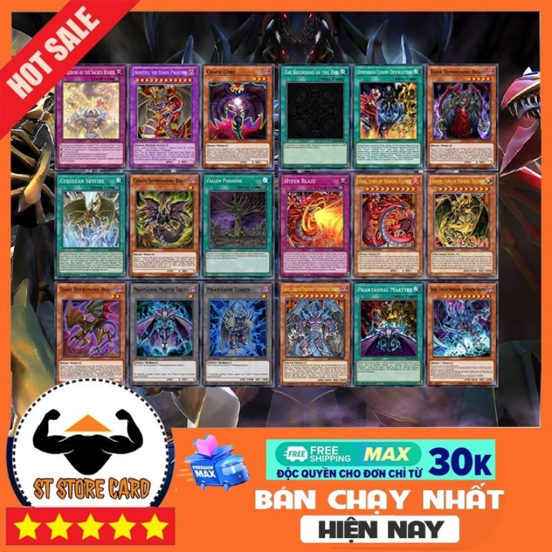 Thẻ bài Yugioh hỗ trợ Tam Ảo Thần Scared Beast thẻ in custom ST STORE CARD